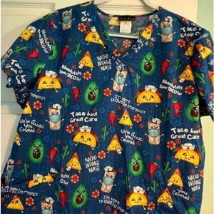 2xl taco scrub top
